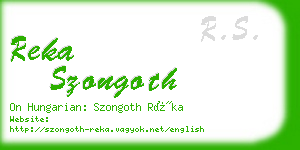 reka szongoth business card